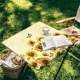 thumbnail image 4 of 36 x 36 inch Square Fitted Tablecloth with Elastic Edges Sunflower Cow Print Stretchy Fabric Folding Card Table Cover for Indoor Outdoor Patio Party Decor, 4 of 6