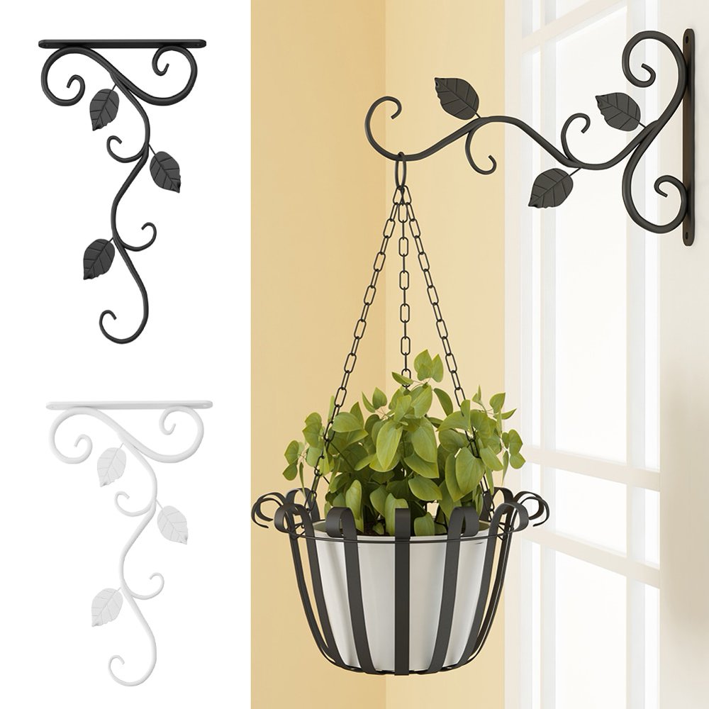 Cheers.US Heavy Duty Metal Hanging Basket Brackets Garden Plant Hanger Hook Wall Decor Walmart