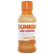 Pack of 2 Dunkin' Caramel Iced Coffee, 13.7 oz (Package May Vary)