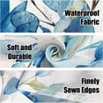 thumbnail image 4 of Blue Eucalyptus Leaves Shower Curtain, Aesthetic Art Watercolor Plant Floral Leaf Bathroom Decor, Waterproof Fabric Shower Curtain Set with Hooks 72x72 Inches, 4 of 6