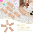thumbnail image 5 of Conector de vías de tren de madera, 16 Uds., conector de pista de expansión, pieza de juguetes ferroviarios, 5 of 5
