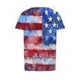 thumbnail image 4 of Mujeres Pantalones Cortos Patriótico Día de la Independencia Imprimir Cuello Redondo Casual, Suelto Ajuste para el Uso Diario, Hogar Y Cómodo, 4 of 8
