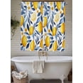 thumbnail image 7 of Bedroom Curtains 63 Inches length, Yellow Lemon Window Treatment Curtain Drapes, Blue Flower Leaves Spring Summer Plant Rod Pocket Curtain Panels for Living Room Kitchen, 42"x63", 2 Panels, 7 of 7