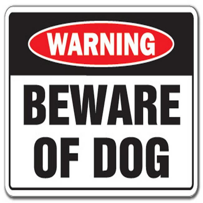 Beware of the Dog-Window Adhesive Vinyl Sticker-Security Warning Sign Label-Home 