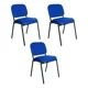 thumbnail image 1 of Offiho Set de 3 Silla para Oficia, Sala de Espera, Consultorio con Tapiz de Tela Color Azul, 1 of 7