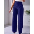 thumbnail image 3 of Women'S High Waisted Wide Leg Dress Pants for Business and Office Wear Blue XXL, 3 of 4