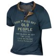 thumbnail image 1 of Men's T-shirt T-shirts Graphic Text Black Military Green Pool Dark Gray 3D Printing Street Casual Short Sleeve Button Down Printed Clothing Basic XL, 1 of 3