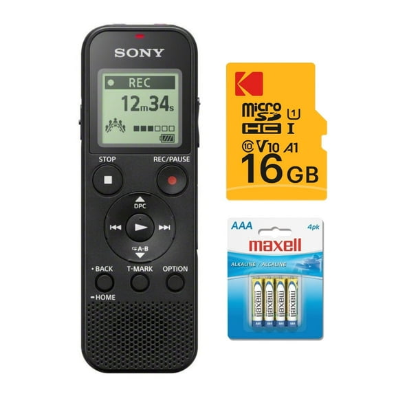 Sony PX Series ICD-PX370 Mono Digital Voice Recorder Bundle