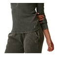 thumbnail image 3 of Bass Outdoor Womens Warm Button Front Waffle Knit Henley Top Peat L, 3 of 3