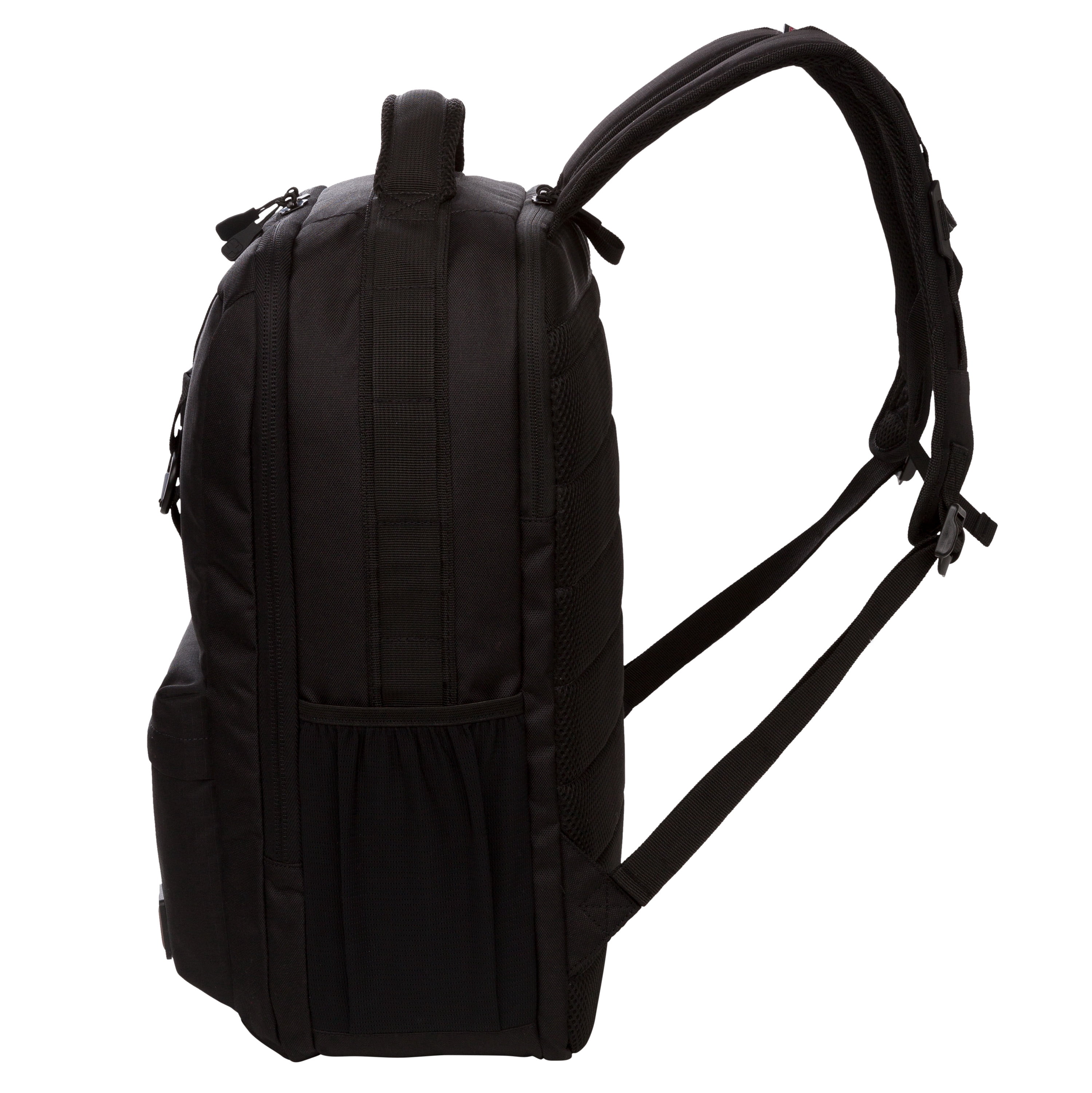 Swiss Tech Interlaken 17 L Solid Black Backpack, Unisex, Adult, Teen, Polyester