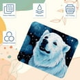 thumbnail image 3 of Polar Bear Gaming Mousepad Square, 8.3x9.8 Inch Non-Slip Rubber Bottom Printed Mouse Mat for Office and Gaming, 3 of 6