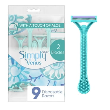 Gillette Simply Venus 2 Disposable Razors for Women, 36 Count (4 Packages of 9 Razors)
