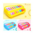 thumbnail image 4 of 2 in 1 Piano Xylophone Musical Instrument with Musical Cards Mallets Educational Toy for Kids - Blue, 4 of 8