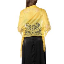 Wedding Wrap Shawl Tulle Lace Sheer Party Evening Long Shawl Scarf Tassels Proms