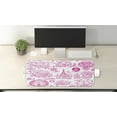 thumbnail image 2 of Love Computer Mouse Pad, I Love You Valenties Design Hugging Touching Singing Hearts Coffee Expressing Affection, Rectangle Non-Slip Rubber Mousepad Large, 31" x 12" Gaming Size, Pink, by Ambesonne, 2 of 2