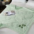 thumbnail image 5 of Mugwort Summer Quilt Mosquito Repellent Blanket Cool Breathable Lightweight Air Conditioner Blanket Machine Washable for Bed,Green, 5 of 5