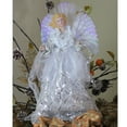 thumbnail image 5 of Northlight 16" White and Silver Lighted Angel Sequined Gown Christmas Tree Topper, 5 of 5