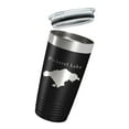 thumbnail image 3 of Pickerel Lake Map Tumbler Travel Mug Insulated Laser Engraved Coffee Cup Michigan 20 oz Black, 3 of 5