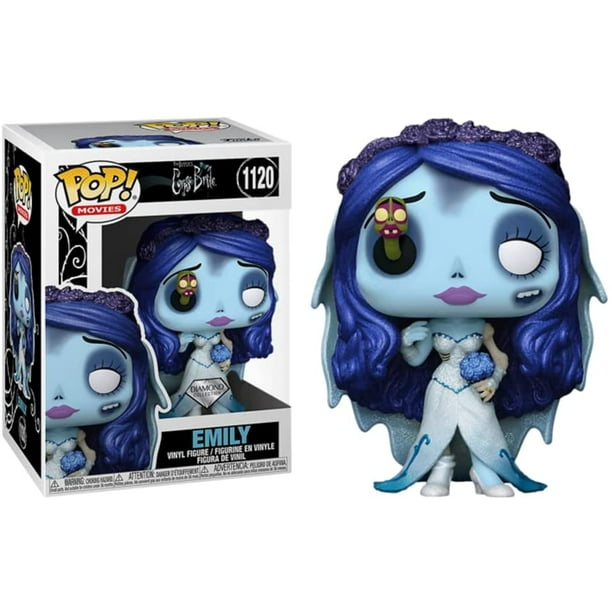 Funko POP Corpse Bride Emily (w/ Maggot) (Diamond Glitter) Exclusive ...