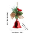 thumbnail image 3 of Mecorevxz Christmas Bells with Bows and pine needles,Red Friut Christmas Pendant for Xmas Tree Decor,Christmas Gifts(Red), 3 of 8