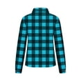 thumbnail image 4 of Women Loose Button up Shirts Striped Print Rolled Long Sleeve Lapel Collar Lightweight Casual Blouses Tunic Tops(Light Blue,M), 4 of 6