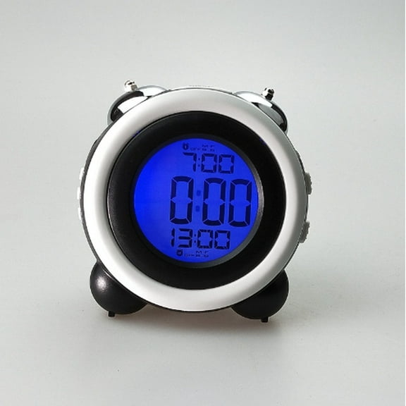 CCOCC Alarm Clock,Stylish Digital Clock,Temperature Trend Display Bedside Clock,Convenient Dual Alarm Clock