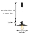 thumbnail image 2 of KAYYELAMP Adjusted Cable J-Type Track Lamp Black Switch Base with Shade Vintage Design Pendant Lighting for Kitchen Dining Room(No Bulb, Track), 2 of 6