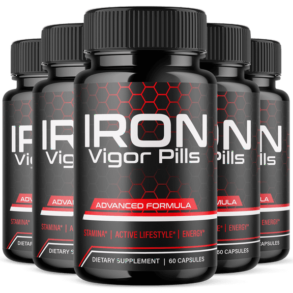 Iron Vigor Pills Advanced Formula Pills All Natural Vitamin Supplement 300 Capsules