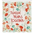 thumbnail image 3 of 12th Anniversary Year Gifts for Wives Flowers Decor Shower Curtain Extra Long, 3 of 3