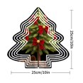 thumbnail image 2 of Stylish Metal Hanging Christmas Tree Wind Spinner - Festive Design with Red Bows & Gold Ornaments for Yard & Garden Decor, 2 of 7
