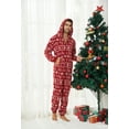 thumbnail image 4 of U2SKIIN Couple Onesie Pajama Sets, Hooded Zipper Christmas Matching Plaid Pjs Set for Men and Women Soft Warm Jumpsuit (Mens Christmas tree, L), 4 of 4