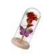 thumbnail image 5 of Regalos del día de San Valentín para su romántico aniversario flor decoración del hogar mariposa rosa en cúpula de cristal para reunión familiar novia rojo, 5 of 8