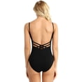 thumbnail image 2 of MSemis Women's Criss Cross Back Ballet Dance Leotard Backless Gymnastic Camisole Bodysuit, 2 of 5