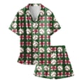 thumbnail image 3 of Jamsmile Toddler Girls Sets Sleepwear Short Sleeve Baseball Print Tops + Elastic Waist Shorts Kids Girls 2 Piece Sleepwear, 3 of 4