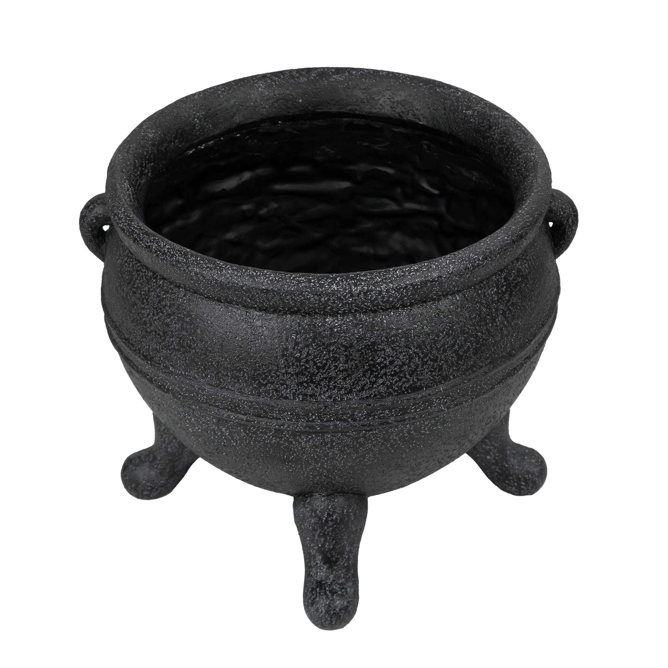 My Texas House Halloween Cauldron Decorative Planter, Black, 14" x 12"