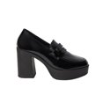 thumbnail image 2 of Faith Womens Cash Chunky High Heel Penny Loafers, 2 of 4