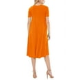 thumbnail image 3 of Women's A-Line Short Sleeve Loose Fit Jersey Knit Solid Midi Maternity Dress S-3XL, 3 of 3