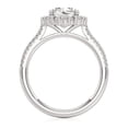 thumbnail image 3 of CRESTIN Jewel 1.8 Ct Excellent Cushion Cut Halo Diamond Ring - Solitaire with Accent Lab-Created Simulated Diamond & Eternity Band in 14K White Gold Plated - Engagement Ring for Women - Wedding Gift, 3 of 3