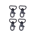 thumbnail image 2 of OUNONA 8pcs Keychain Hooks with Swivel D-rings Heavy Duty Snap Lobster Claw Clasp Hooks for Lanyard (Black), 2 of 8