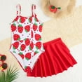 thumbnail image 2 of RUTAYY Girl's 2PCS Flower Printing Swimsuit Bathing Suit High Waist Bikini Sets With Cover Up Beach Vacation Tropical Swimwear Beachwear, 11-12 Years, 2 of 8
