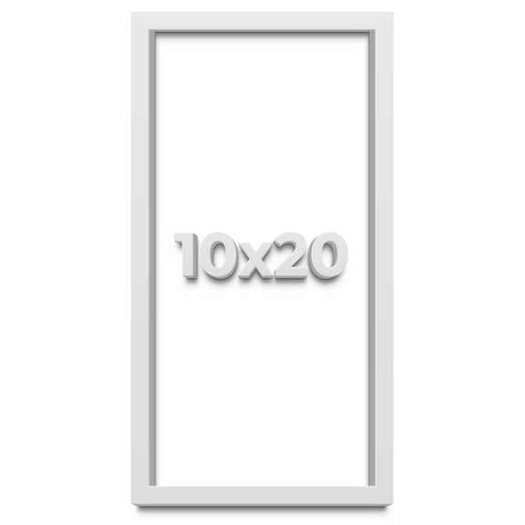 10x20 Shadow Box Frame White | 2 Inches Deep Real Wood Contemporary Shadowbox Display Frame | UV