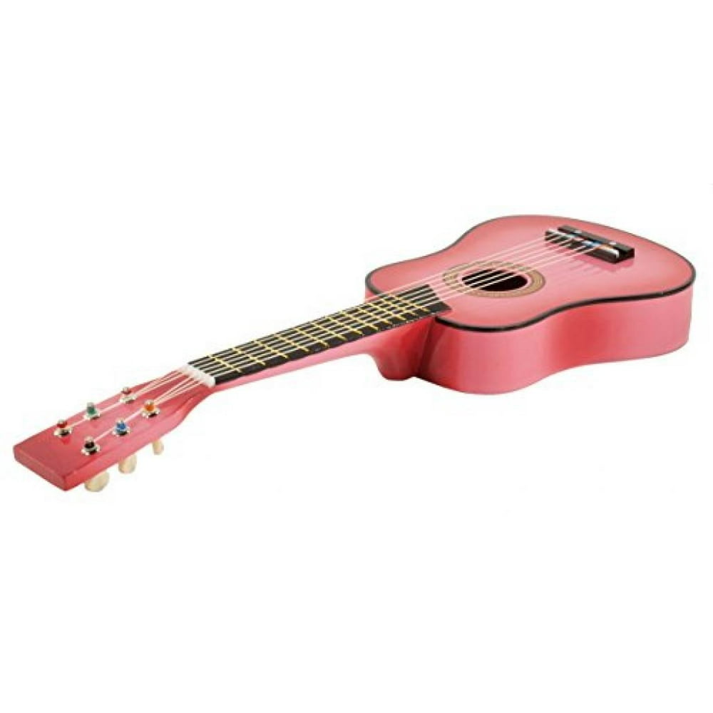 25" Children's Kids Toy Acoustic Guitar Pink with Bag and Accessories