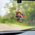thumbnail image 2 of 2D Acrylic Flat Printing Cat Dog Bird Pendant Home Tree Window Hanging Decor Gift Pet Lover Car Backpack Creative Animal Ornament, 2 of 4