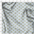 thumbnail image 4 of Soimoi Blue Poly Georgette Fabric Stripe & Anemone Floral Printed Fabric 1 Yard 52 Inch Wide, 4 of 6