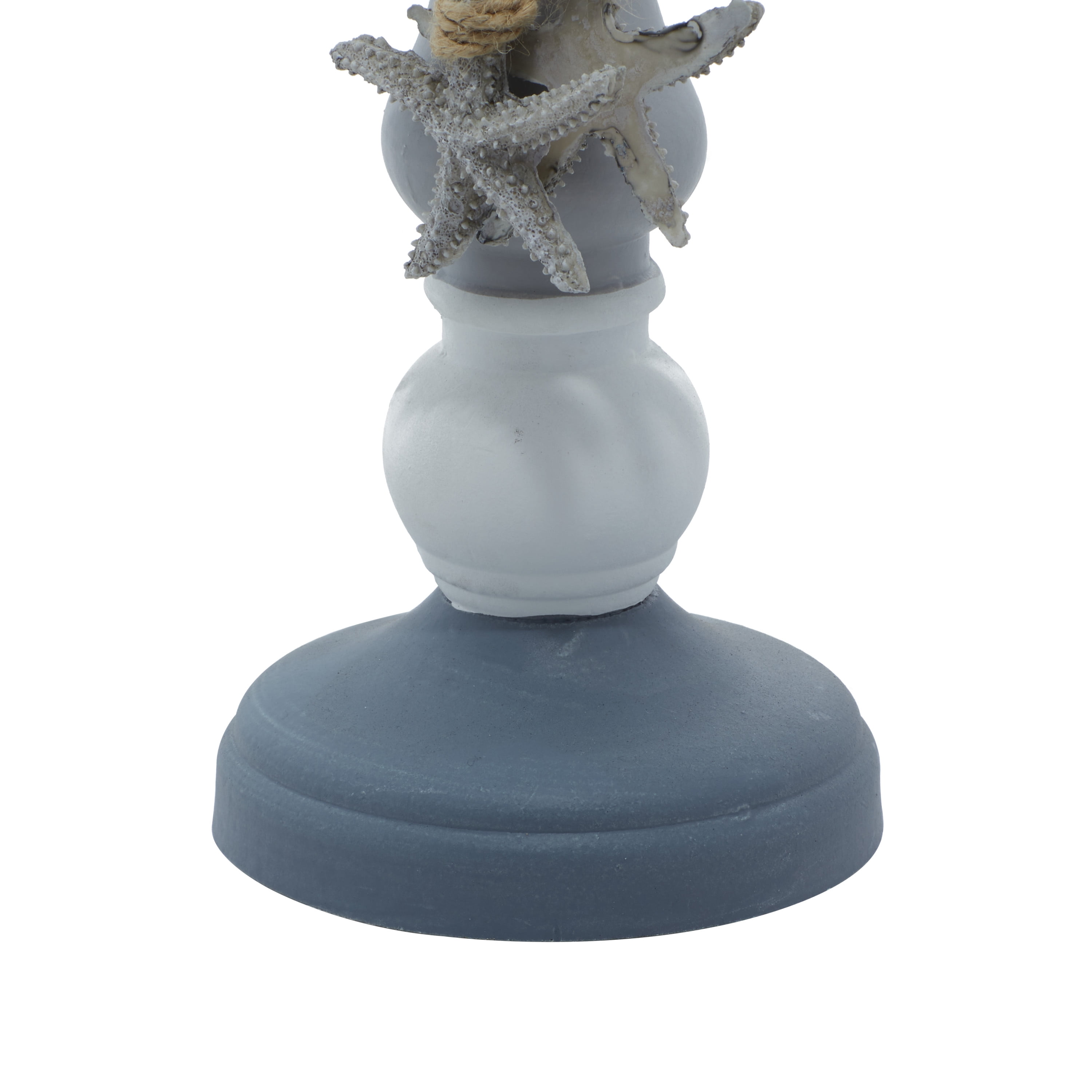 DecMode 10", 12"H Candlestick, Grey, 2 - Pieces