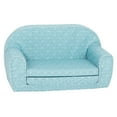 thumbnail image 1 of Delsit Toddler Couch and Kids Flip Open Foam Double Sofa, Mint Cubes, 1 of 7