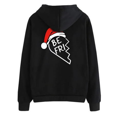 Fancyleo Fashion Women Christmas Best Friends Hoodie Casual Long Sleeve Letter Printed Sweatshirt Bff (Christmas Letter To Your Best Friend)