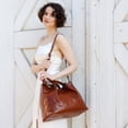 thumbnail image 2 of Bolso de cuero Time Resistance - Bolso con asa superior - Monedero de cuero de plena flor para mujer, 2 of 5