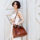 thumbnail image 2 of Bolso de cuero Time Resistance - Bolso con asa superior - Monedero de cuero de plena flor para mujer, 2 of 5