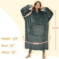 thumbnail image 3 of Catalonia Oversized Blanket Hoodie Sweatshirt, Wearable Fleece Pullover, Gift for Adults Men Women Wife Girlfriend, 3 of 6